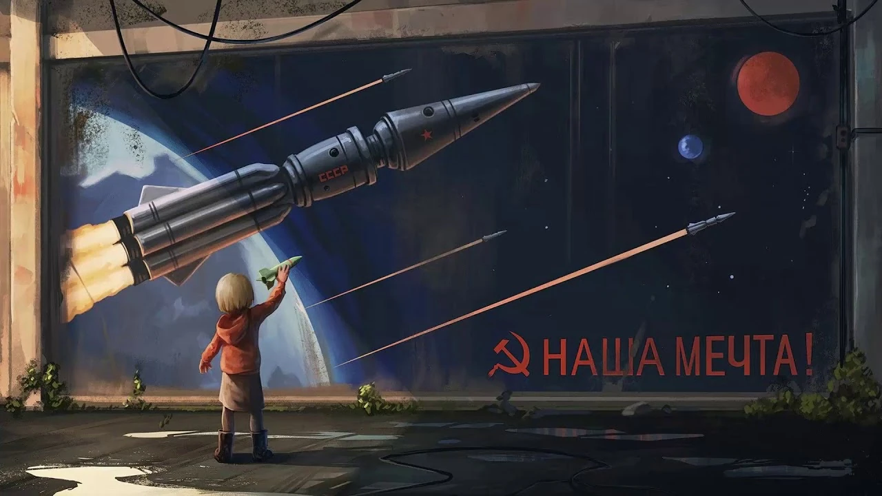 Sovietwave Boy With Rocket