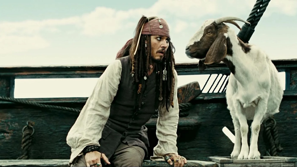 Johhny Depp Pirate With A Goat